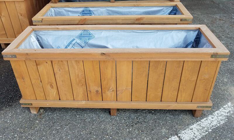 Holz-Pflanzkästen 150 cm x 50 cm x 50 cm — Baumschule-Pflanzen.de